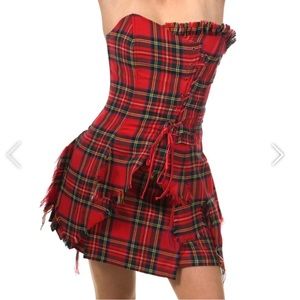 Genuine Scottish Plaid Corset Dress/Top 🏴󠁧󠁢󠁳󠁣󠁴󠁿